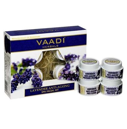 Picture of Vaadi Herbals Lavender Anti-Ageing SPA Facial Kit with Rosemary Extract 70gm