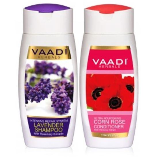 Picture of Vaadi Herbals Lavender Shampoo with Corn Rose Conditioner (350ml Each)