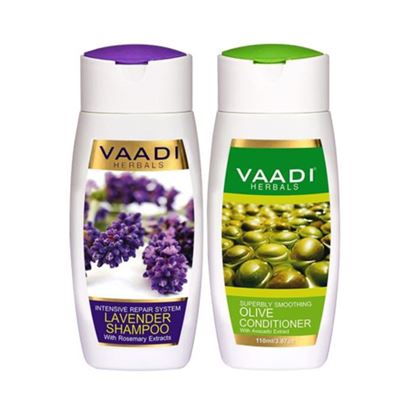 Picture of Vaadi Herbals Lavender Shampoo with Olive Conditioner (350ml Each)