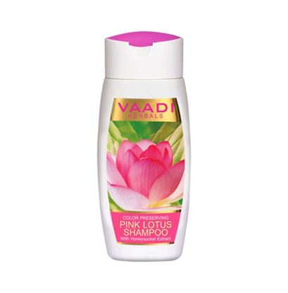 Picture of Vaadi Herbals Pink Lotus Shampoo with Honeysuckle Extract - Color Preserving