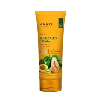 Picture of Vaadi Herbals Sunscreen Cream SPF-25 with Extracts of Kiwi & Avocado