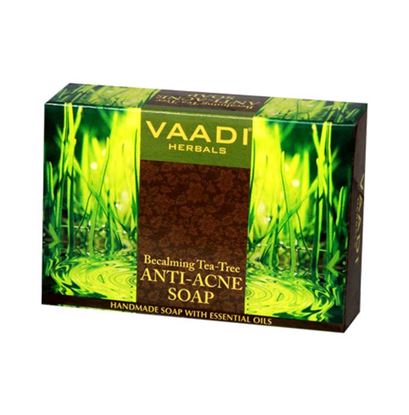 Picture of Vaadi Herbals Super Value Pack of 6 Becalming Tea Tree Soap Anti-Acne Therapy(75gm Each)