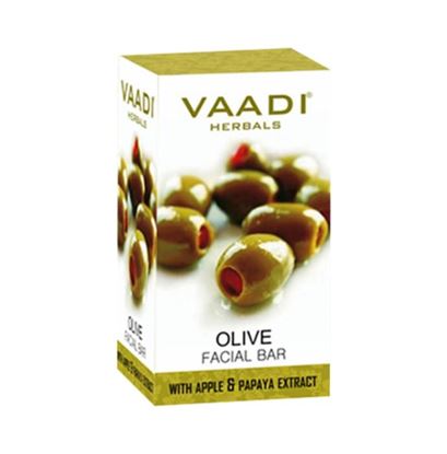 Picture of Vaadi Herbals Super Value Pack of 6 Olive Facial Bars with Cane Sugar Extract