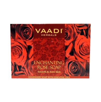 Picture of Vaadi Herbals Value Pack of 3 Enchanting Rose Soap with Mulberry Extract (75gm Each)