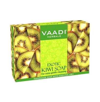 Picture of Vaadi Herbals Value Pack of 3 Exotic Kiwi Soap with Green Apple Extract (75gm Each)