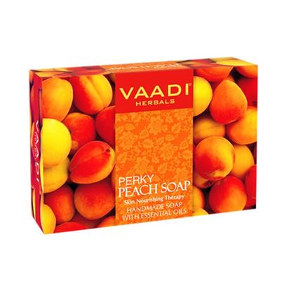 Picture of Vaadi Herbals Value Pack of 3 Perky Peach Soap with Almomd Oil