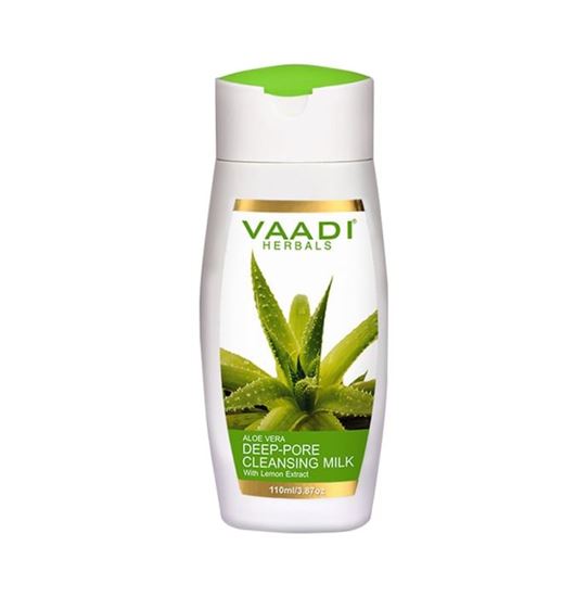 Picture of Vaadi Herbals Value Pack of Aloevera Deep Pore Cleansing Milk with Lemon Extract Pack of 3