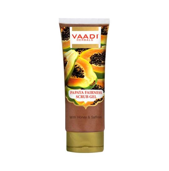 Picture of Vaadi Herbals Value Pack of Papaya Fairness Scrub Gel with Honey & Saffron Pack of 2