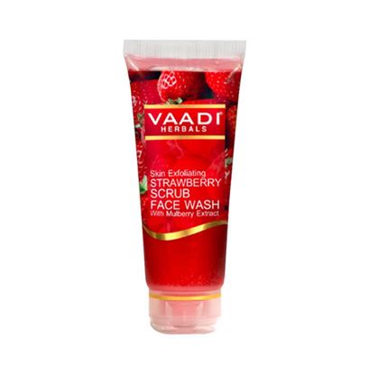 Picture of Vaadi Herbals Value Pack of Strawberry Scrub Face Wash With Mulberry Extract Pack of 4