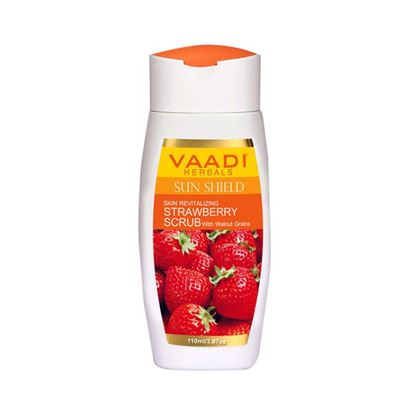 Picture of Vaadi Herbals Value Pack of Strawberry Scrub Lotion with Walnut Grains Pack of 3