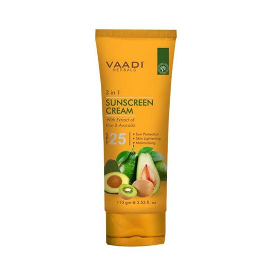 Picture of Vaadi Herbals Value Pack of Sunscreen Cream SPF-25 with Extracts of Kiwi & Avocado Pack of 2