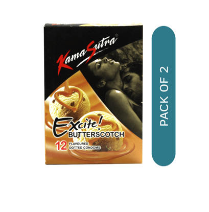 Picture of Kamasutra Excite Condom Butterscotch Pack of 2