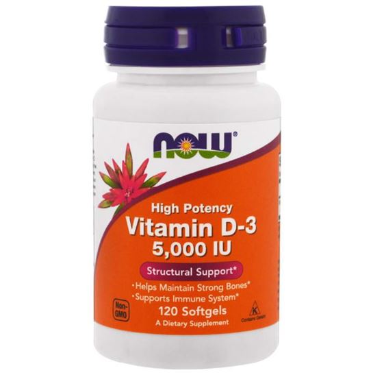 Picture of NOW Foods Vitamin D-3 5000IU Softgels