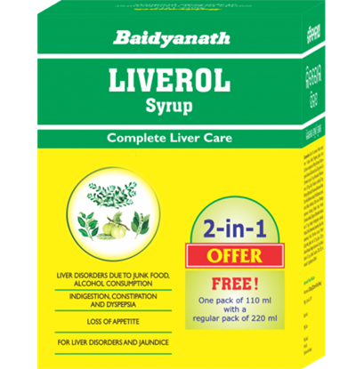 Picture of Baidyanath Liverol Syrup 220ml with 110ml Free Syrup