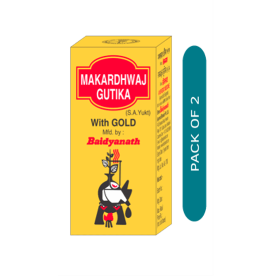 Picture of Baidyanath Makardhwaj Gutika Tablet (with Gold) Pack of 2