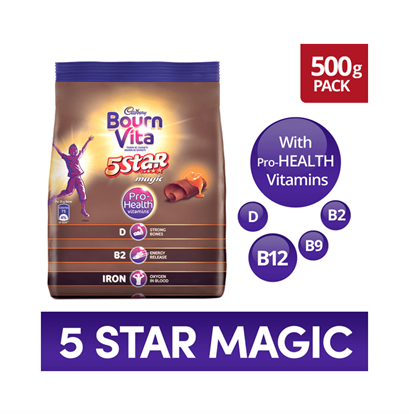 Picture of Cadbury Bournvita 5 Star Magic Chocolate Health Drink Refill Pack Chocolate