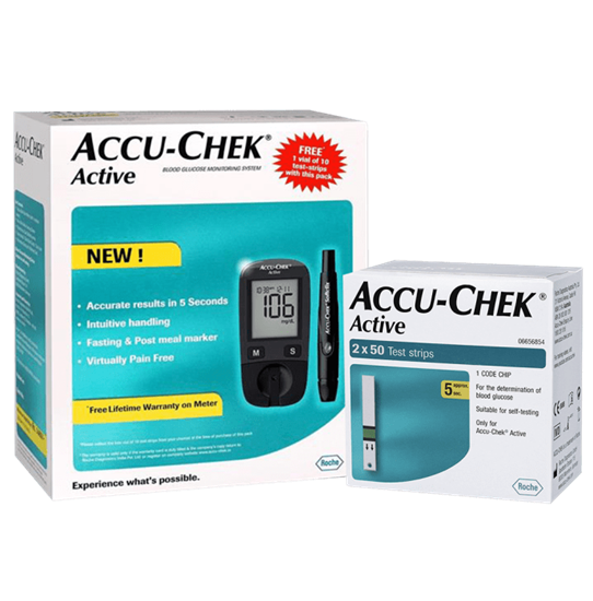 Picture of Accu-Chek Active Kit with 100 extra Active Strips