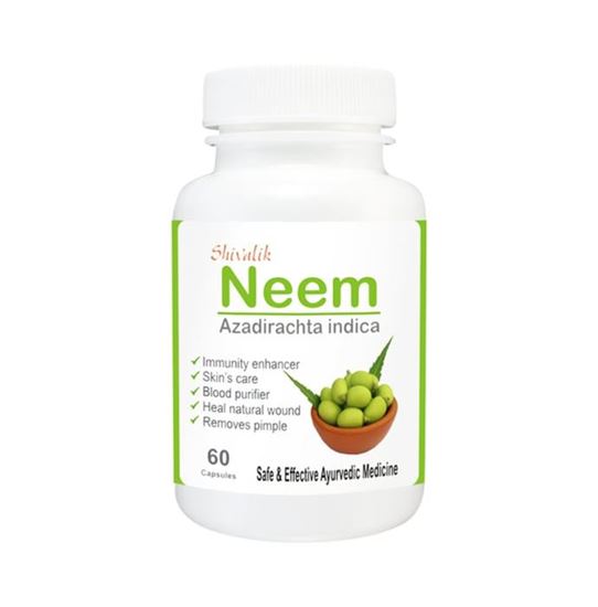 Picture of Shivalik Herbals Neem- Azadirachta indica 500mg Capsule Pack of 2