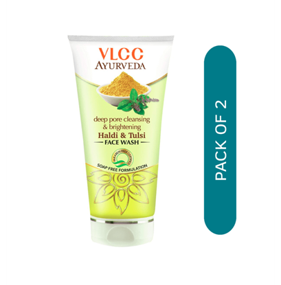 Picture of VLCC Ayurveda Deep Pore Cleansing & Brightening Haldi & Tulsi Face Wash Pack of 2