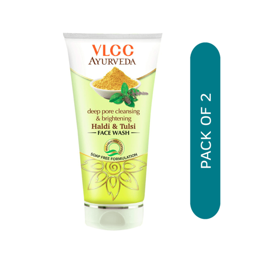 Picture of VLCC Ayurveda Deep Pore Cleansing & Brightening Haldi & Tulsi Face Wash Pack of 2