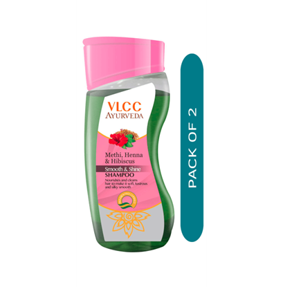 Picture of VLCC Ayurveda Methi, Henna & Hibiscus Smooth & Shine Shampoo Pack of 2