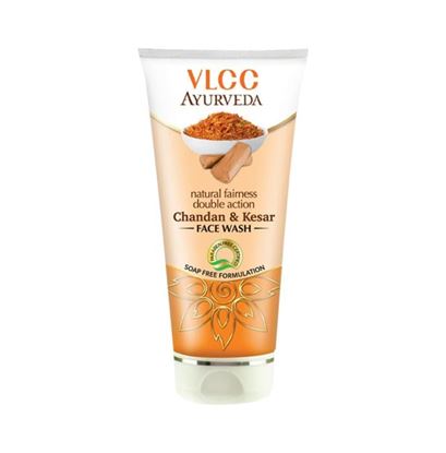 Picture of VLCC Ayurveda Natural Fairness Double Action Chandan & Kesar Face Wash Pack of 2