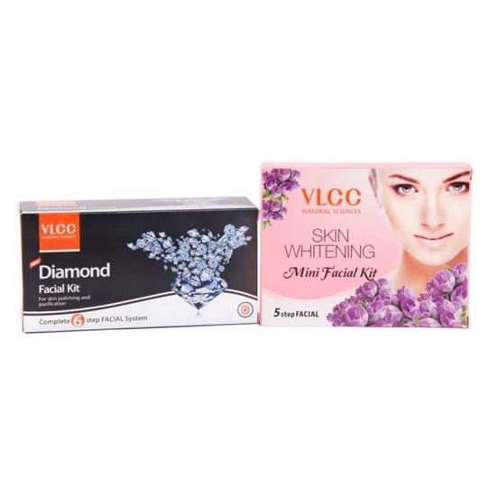 Picture of VLCC Combo of Diamond Facial Kit (50gm) and Skin Whitening Mini Facial Kit (25gm)