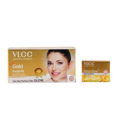 Picture of VLCC Combo of Gold Facial Kit & Insta Glow Bleach