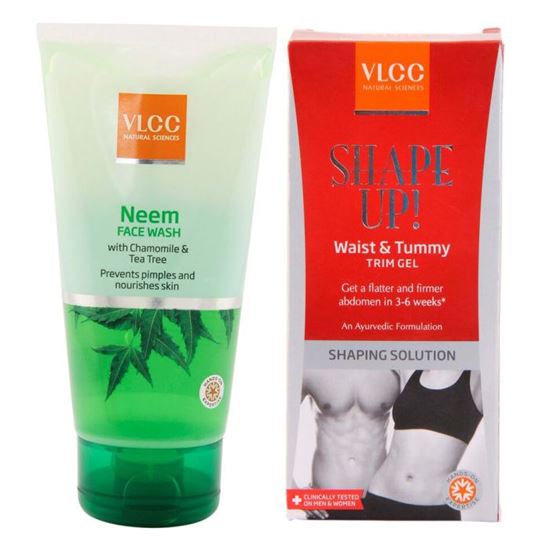 Picture of VLCC Combo of Neem Face Wash (150ml) and Shape Up Waist & Tummy Trim Gel (100gm)