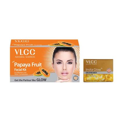 Picture of VLCC Combo of Papaya Facial Kit & Insta Glow Bleach