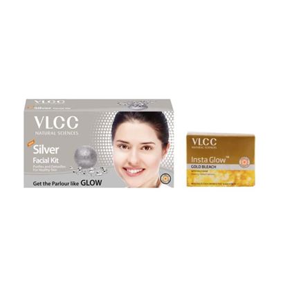 Picture of VLCC Combo of Silver Facial Kit & Insta Glow Bleach