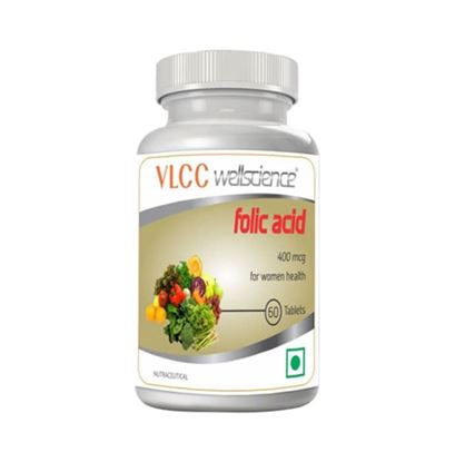 Picture of VLCC Wellscience Folic Acid 400mcg Tablet