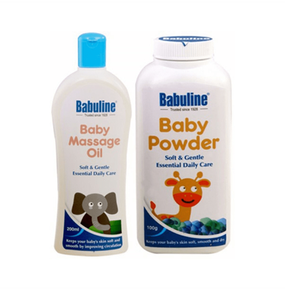 Picture of Babuline Combo Pack of Baby Powder 100gm & Baby Massage Oil 200ml