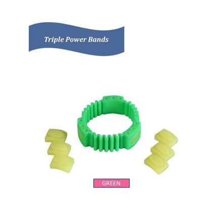 Picture of Safe-O-Kid Triple Power Anti-Mosquito Band with 6 Refills and Free 6 Anti Mosquito Patches / Stickers Green