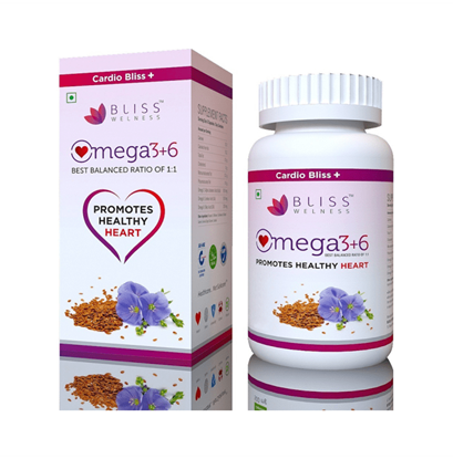 Picture of Bliss Welness Cardio Bliss + Omega 3 6 9 Vegetarian Capsule