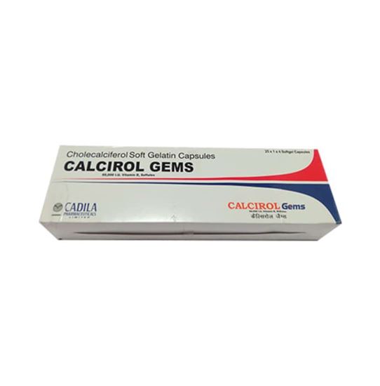 Picture of Calcirol Gems Soft Gelatin Capsule