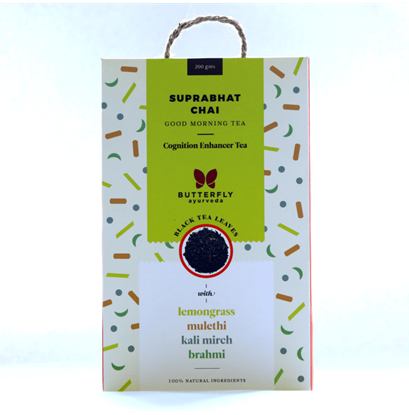 Picture of Butterfly Ayurveda Suprabhat Chai Black Tea Leaves with Lemongrass
