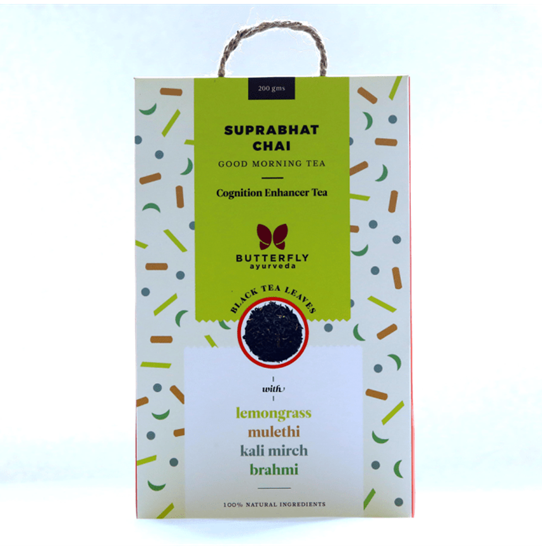 Picture of Butterfly Ayurveda Suprabhat Chai Black Tea Leaves with Lemongrass