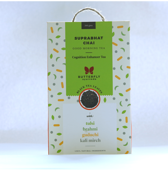 Picture of Butterfly Ayurveda Suprabhat Chai Black Tea Leaves with Tulsi