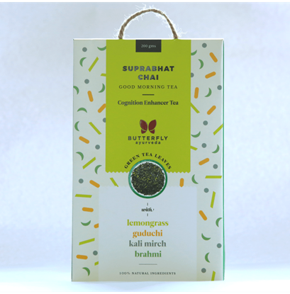 Picture of Butterfly Ayurveda Suprabhat Chai Green Tea Leaves with Lemongrass