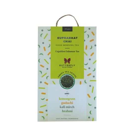 Picture of Butterfly Ayurveda Suprabhat Chai Green Tea Leaves with Lemongrass