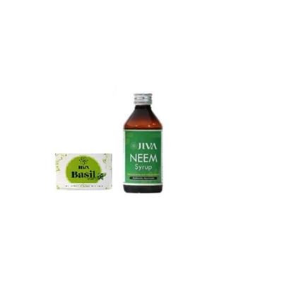 Picture of Jiva Basil Soap-100gm with Neem Syrup-100ml