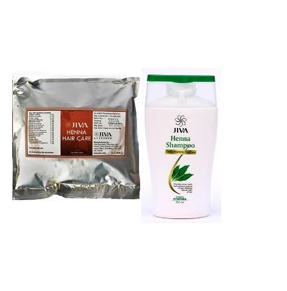 Picture of Jiva Henna Hair Care-100gm with Henna Shampoo-100ml