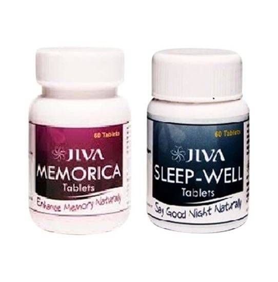 Picture of Jiva Memorika Tablet-60 with Sleep-Well Tablet-60 Pack of 2