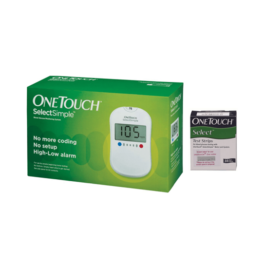 Picture of OneTouch Select Simple Device (Box of 10 Test strips Free)