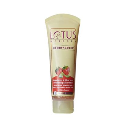 Picture of Lotus Herbals Berryscrub Strawberry and Aloe Vera Exfoliating Face Wash