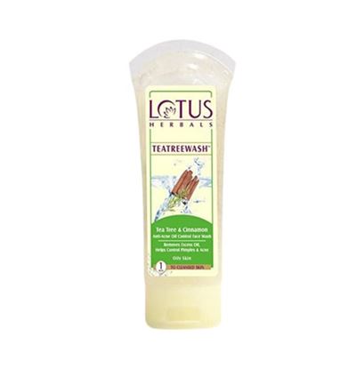 Picture of Lotus Herbals Teatreewash Tea Tree and Cinnamon Anti-Acne Oil Control Face Wash