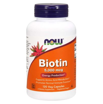 Picture of NOW Foods Biotin 5000mcg Veg Capsule