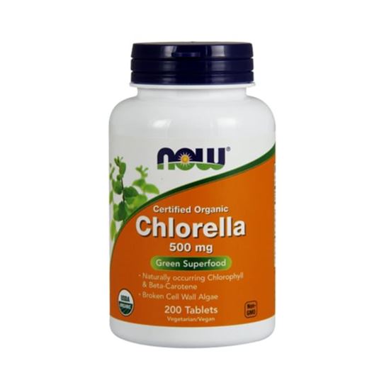 Picture of NOW Foods Certified Organic Chlorella 500mg Tablet