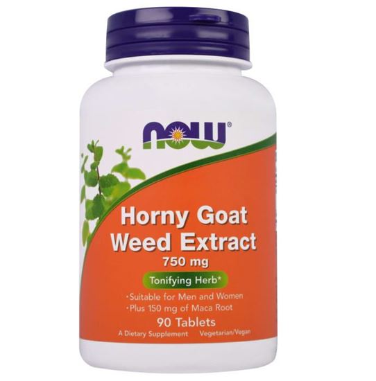 Picture of NOW Foods Horny Goat Weed Extract 750mg Tablet